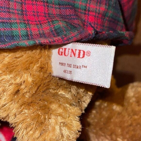 GUND 14” Porto the Bear Plush Bear in Flannel PJ’s - Picture 7 of 7